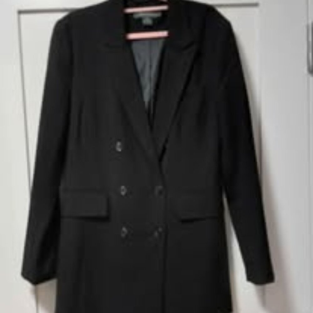 Navy Long Length Blazer